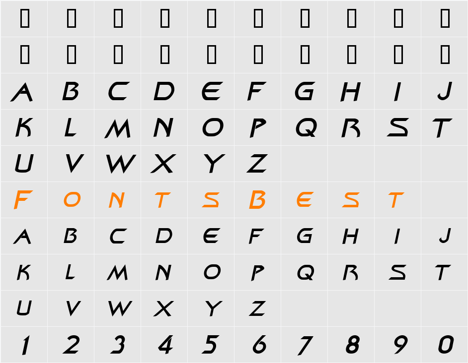 Zenon Character Map