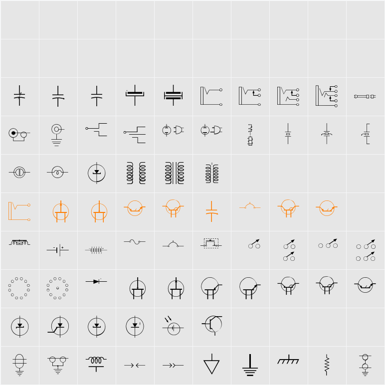 digelec-Thin Character Map