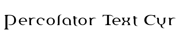 Percolator Text Cyr Font Image