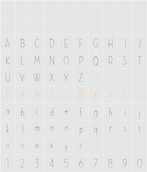 NeutrafaceCondensedPS Character Map