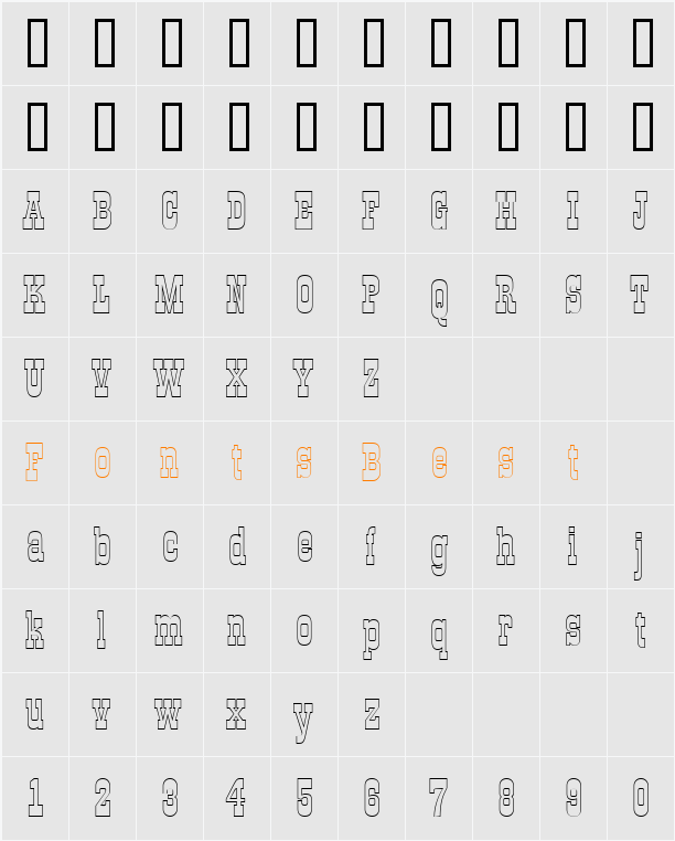 a_GildiaOtl Character Map