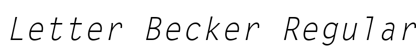 Letter Becker Regular