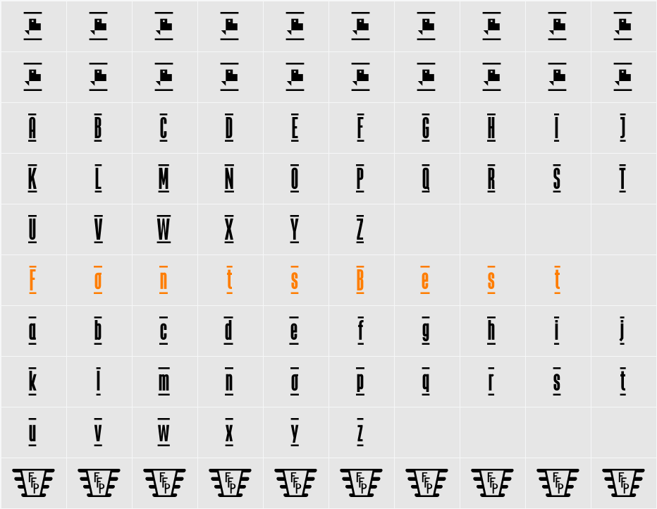 The Juke Box Character Map