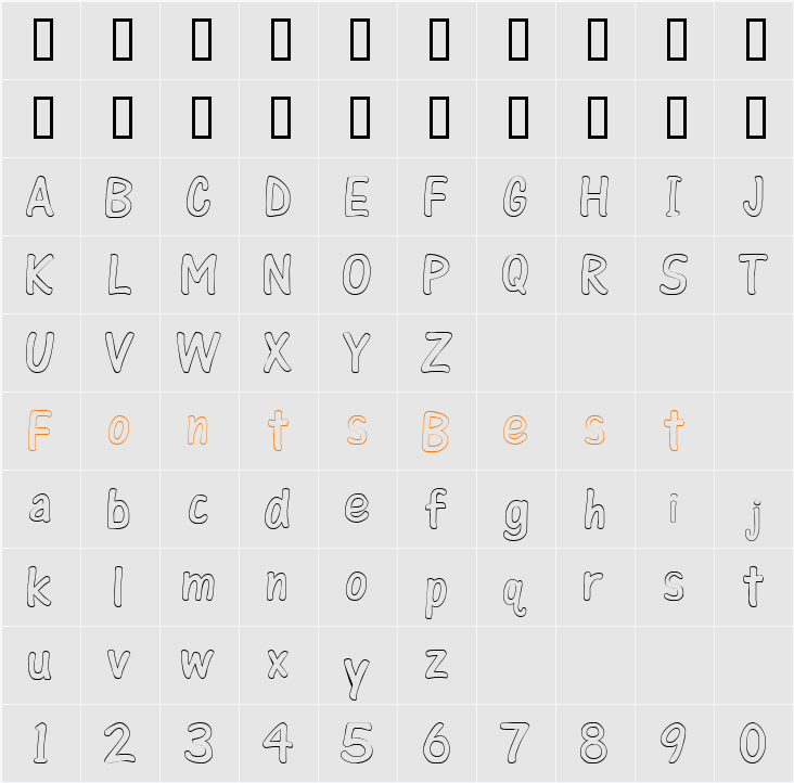 ColorFont Character Map