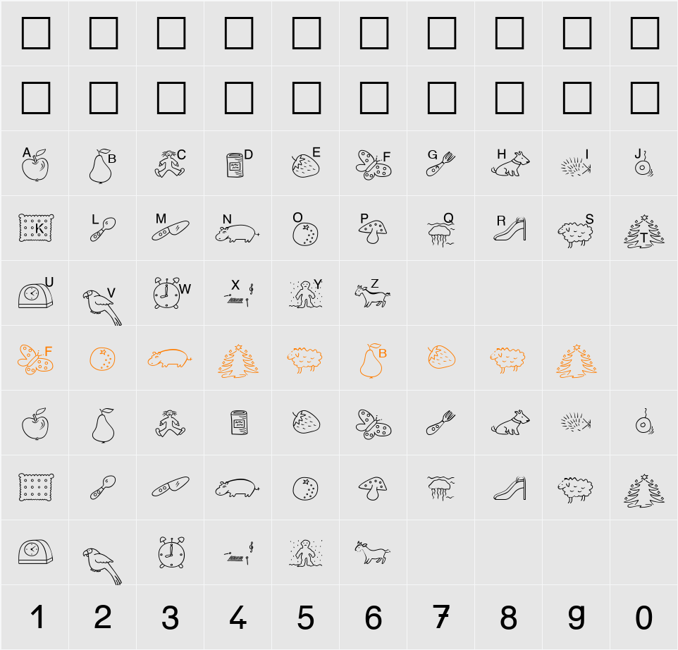SP Anlaut4 DB Character Map