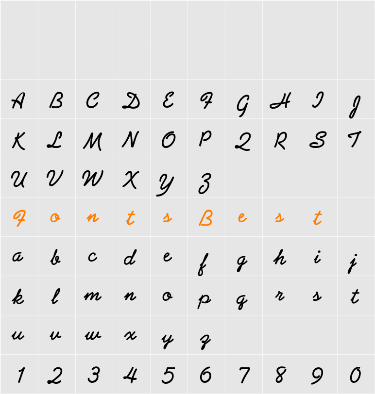 PreludeFLF Character Map