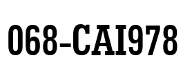 068-CAI978 Font Image