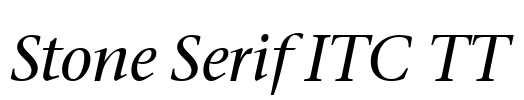 Stone Serif ITC TT Font Image