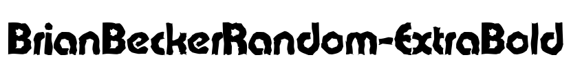 BrianBeckerRandom-ExtraBold Font Image