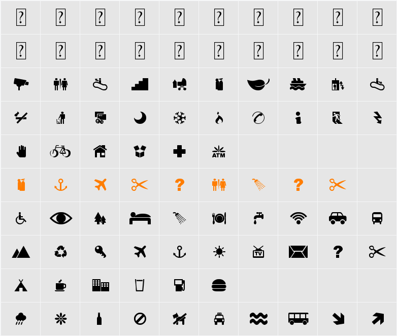 pictogramz by marioz Character Map