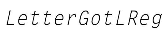 LetterGotLReg Font Image