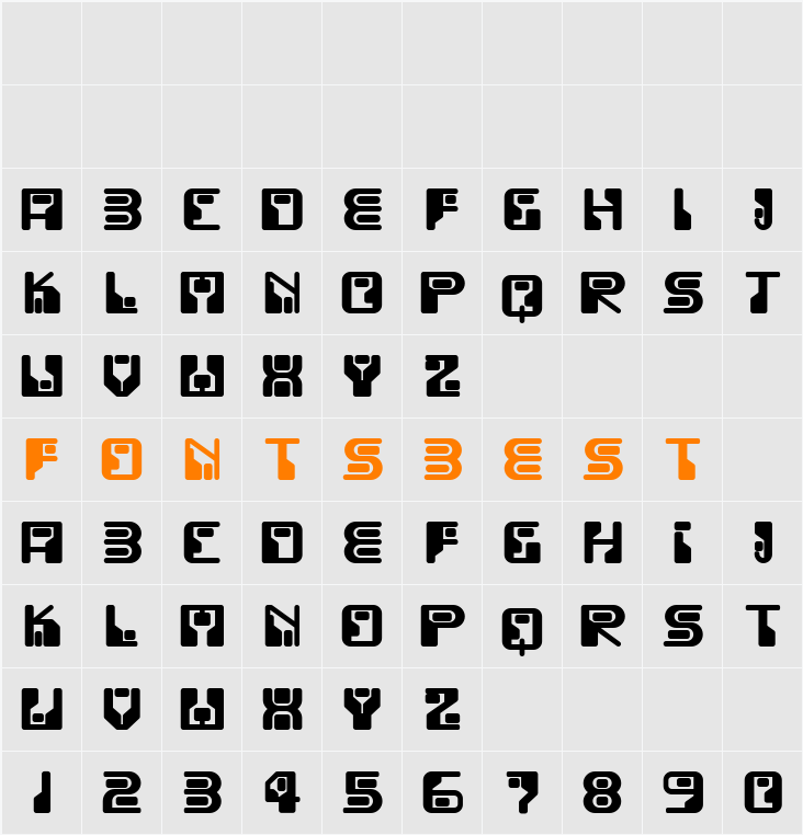 Funky Rundkopf NF Character Map