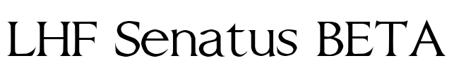 LHF Senatus BETA Font Image