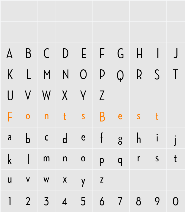 NeutrafaceCondensedPS Character Map