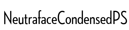 NeutrafaceCondensedPS Font Image