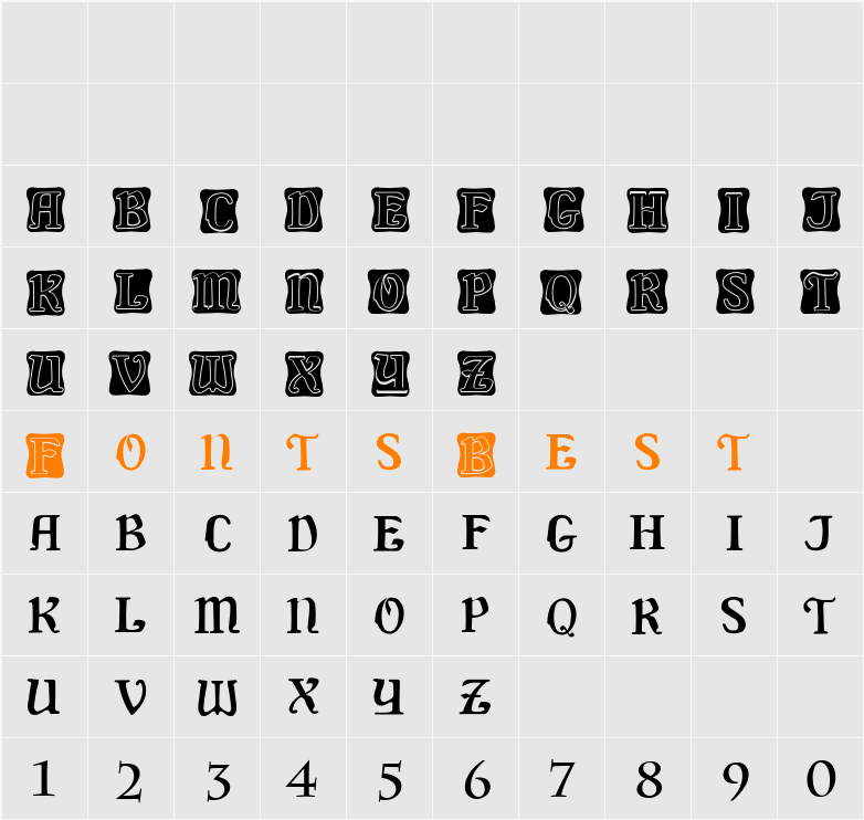 Delaguerra Character Map