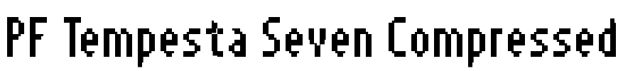 PF Tempesta Seven Compressed Font Image