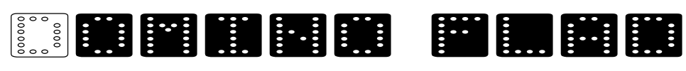 Domino flad Font Image