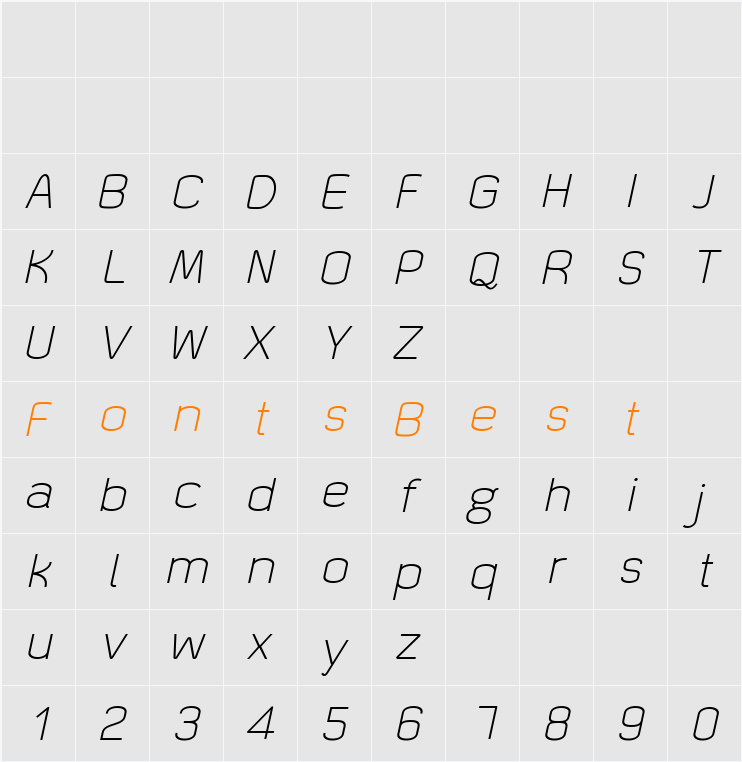 Quizma Character Map