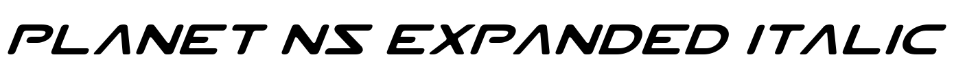 Planet NS Expanded Italic
