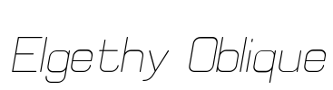 Elgethy Oblique Font Image
