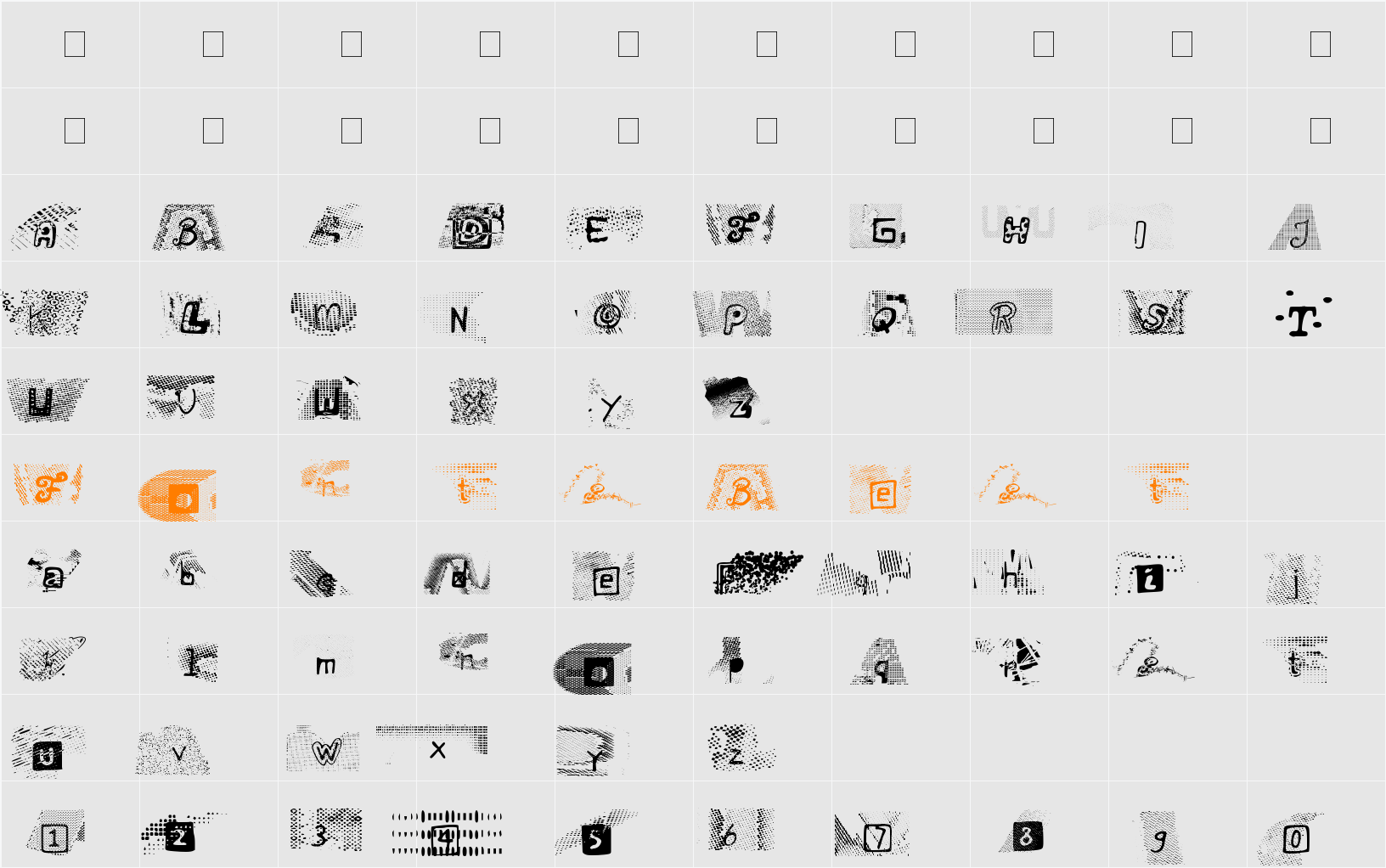 Forbidden Resolution Character Map