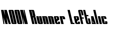 MOON Runner Leftalic Font Image