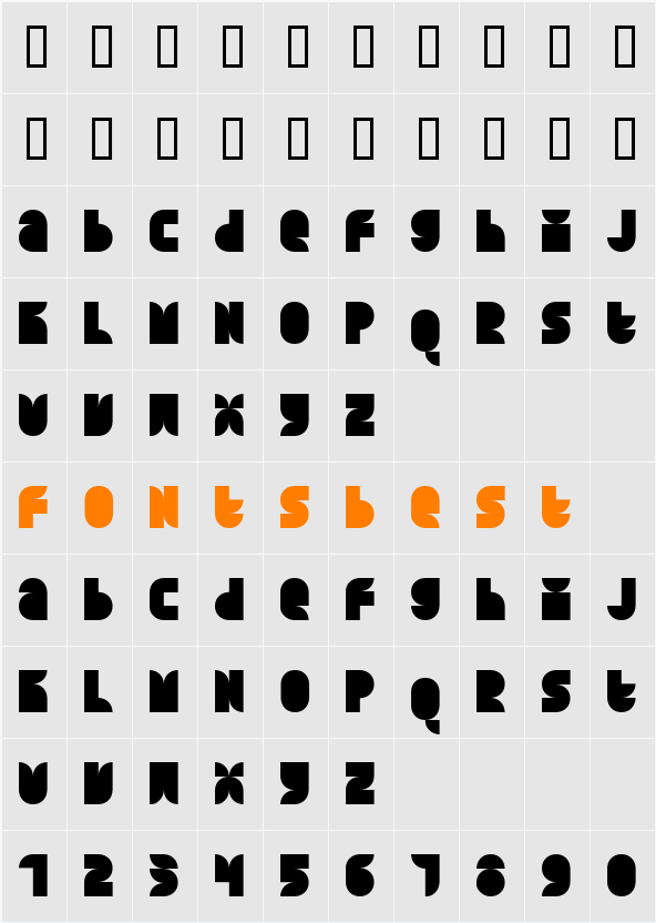 Quarterround Character Map