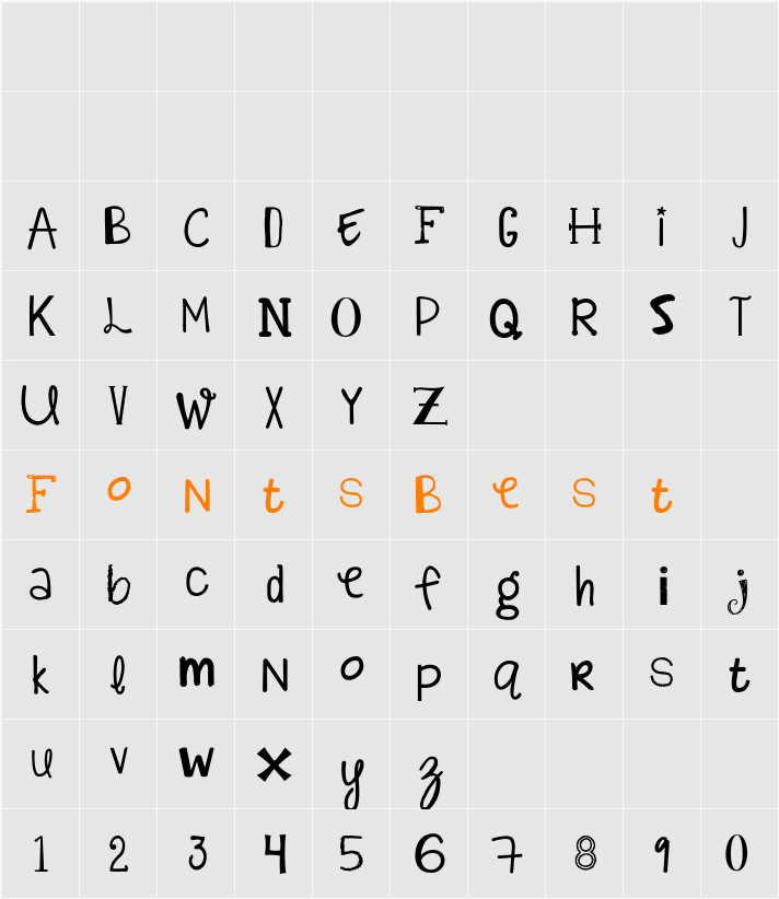KG Alphabet Regurgitation Character Map