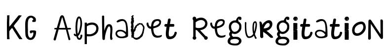 KG Alphabet Regurgitation Font Image