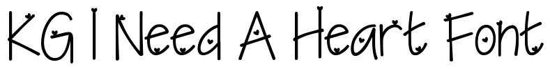 KG I Need A Heart Font Font Image