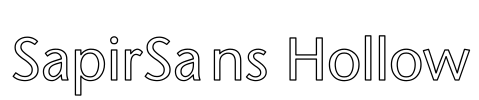 SapirSans Hollow Font Image