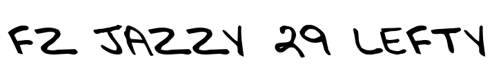 FZ JAZZY 29 LEFTY Font Image