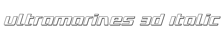 Ultramarines 3D Italic Font Image