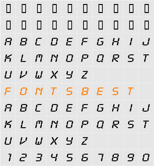 ReadoutExtended Character Map