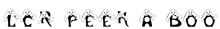 LCR Peek A Boo Font Image