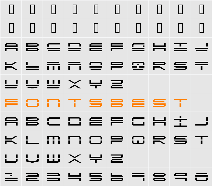 PCLifeQuickStrike Character Map