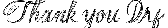 Thank you Drf Font Image