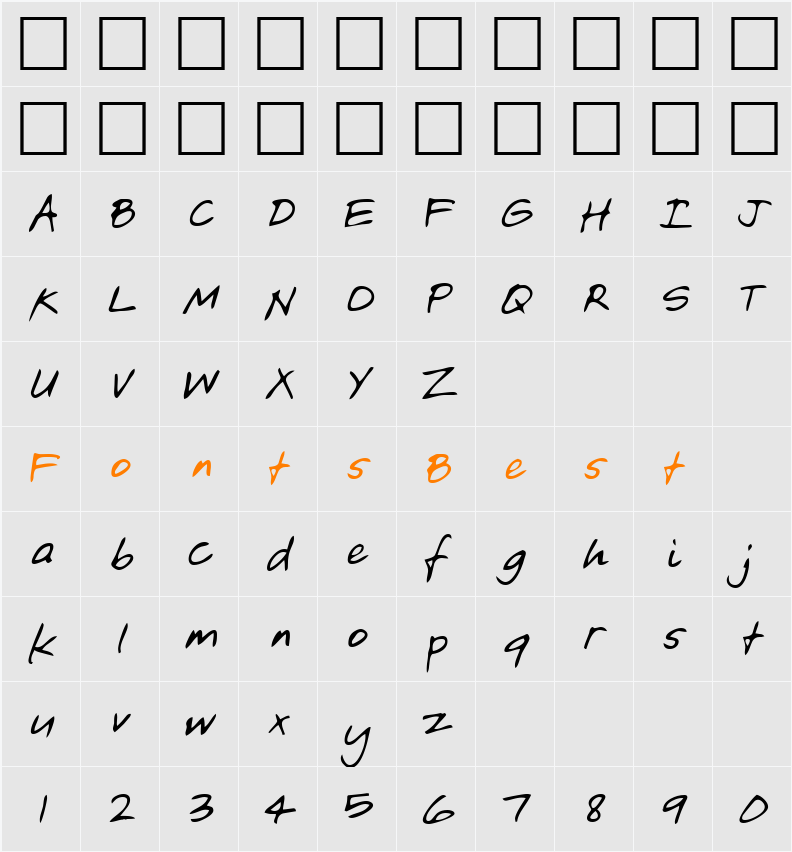LEHN149 Character Map