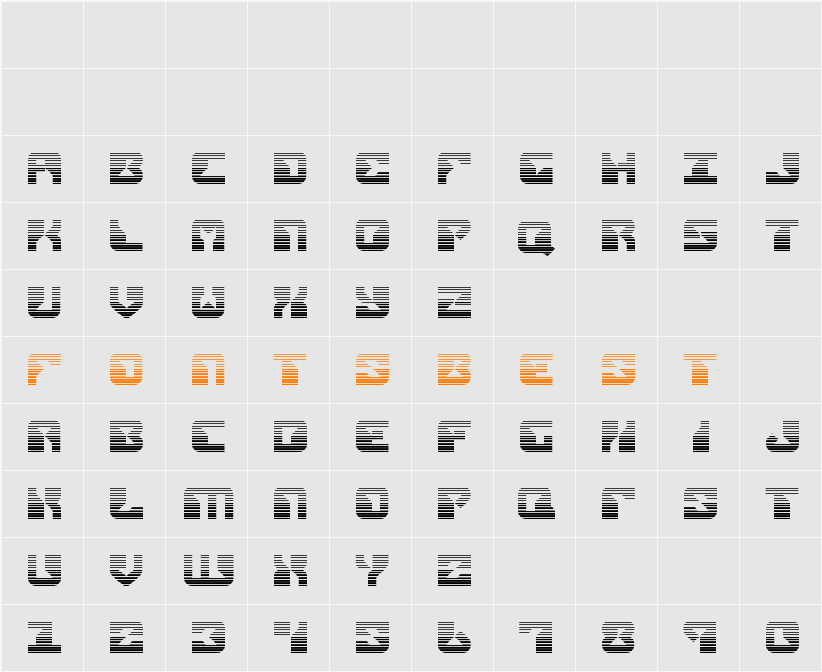 Replicant Gradient Character Map