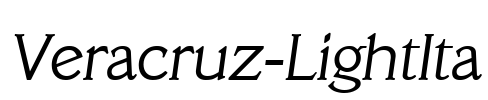 Veracruz-LightIta Font Image