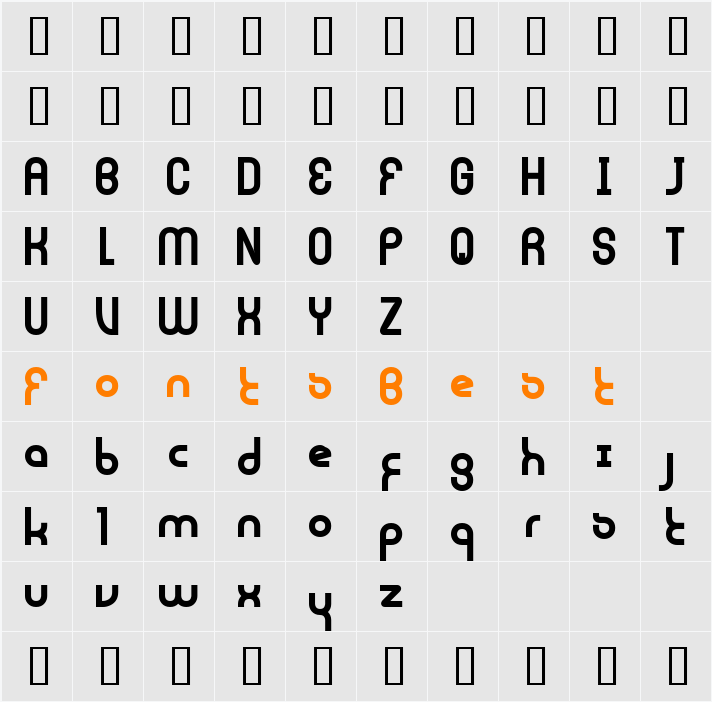 Joulu Fontti Character Map