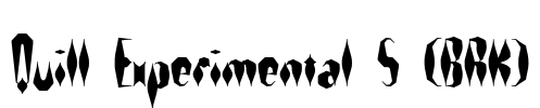 Quill Experimental S (BRK) Font Image
