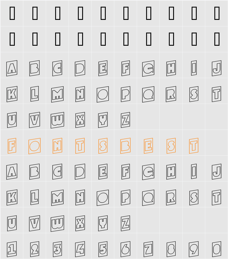 a_GrotoCmOtlUp Character Map