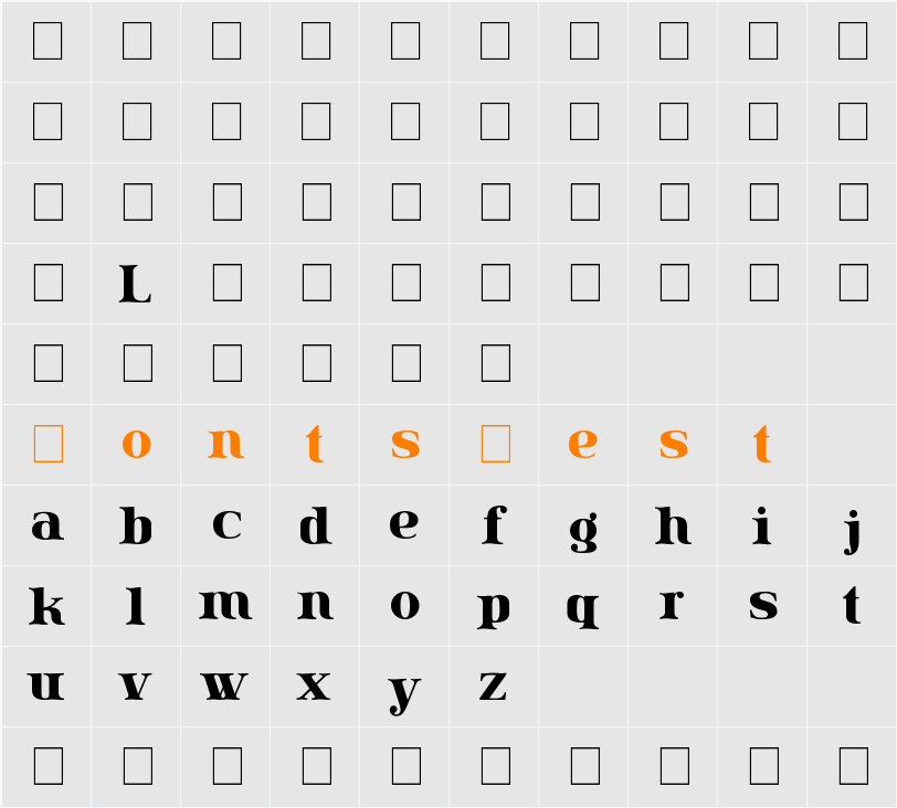 Lissain Character Map