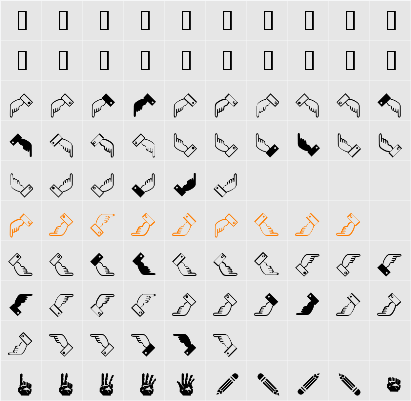 XPointedDesert Character Map