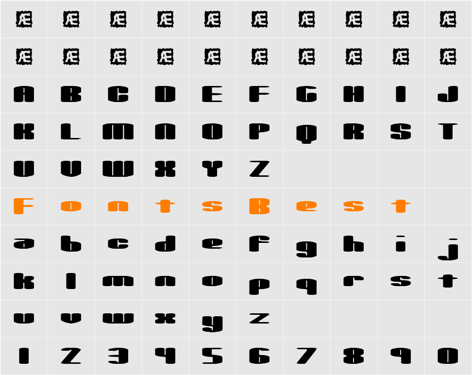 Spacious BRK Character Map