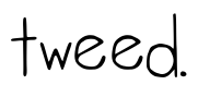 tweed. Font Image