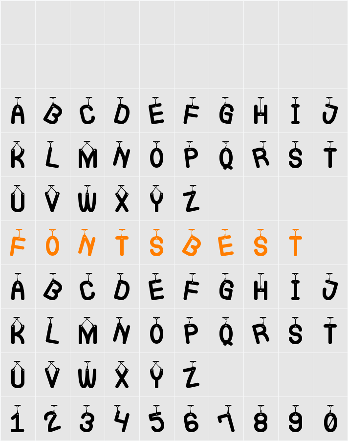 La Que Cuelga St Character Map
