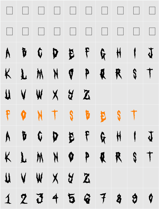 LAMEBRAINS Character Map